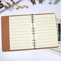 9孔活页五线谱本子六线谱本乐谱本可更换内页音乐本钢琴谱寛距B5