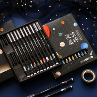 【苏宁好货】创意0.5mm黑色学生用全针管可爱个性签字水笔