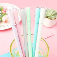 【苏宁好货】12支黑色笔芯0.5MM全针管小清新水性笔初中生高中生大学生用签字笔可爱简约韩国文具少女心水笔