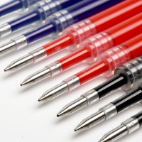 【苏宁好货】有范小米办公书写签字笔水笔笔芯红|墨蓝|彩色学生用0.5黑色中性笔芯凯宝书源字母笔按动碳素笔芯