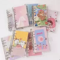 【苏宁好货】INS风唯美透明手帐本少女心记事本手账本笔记本A6活页日记本70页