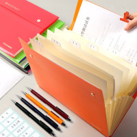 【苏宁好货】小清新文件夹A4试卷收纳夹资料夹文具插页整理神器塑料多层大容量8层风琴包便携小学生作业收纳袋发票档案夹
