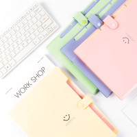 【苏宁好货】爱の微笑系列A4文件夹资料册多层插页试卷风琴包学生办公文具