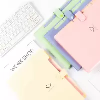 【苏宁好货】爱の微笑系列A4文件夹资料册多层插页试卷风琴包学生办公文具