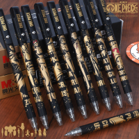海贼王限定中性笔盲盒0.5黑色航海王限量按动签字笔黑金系列索隆路飞治水笔学生用动漫卡通碳素笔文具
