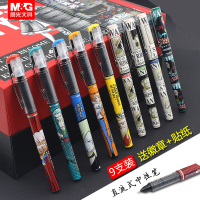 航海王直液式速干中性笔海贼王笔走珠笔路飞海盗索隆黑色0.5mm黑色签字水笔替芯限量令