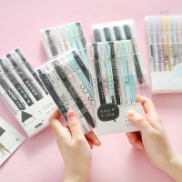 韩国小清新可爱按动8支装中性笔套装0.5mm创意个性水笔Q