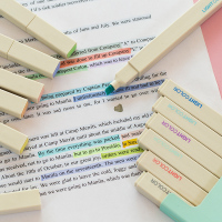 荧光笔大容量中学生用马卡龙色淡浅柔色系糖果色背书神器套装手帐淡色护眼色小学生粗划重点标记笔彩色记号笔