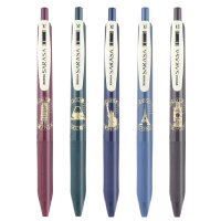 日本JJ15复古限定款按动中性笔 限量邮签标志性建筑名胜古迹建筑SARASA学生用黑色签字笔0.