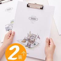 A4板夹文件夹学霸创意卡通多功能加厚学生写字板垫板菜单夹子演讲稿夹文件记事挂件垫夹书写试卷板夹