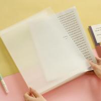 简约透明A4资料册 小清新可爱活页试卷夹 办公收纳插页袋多层档案夹 创意学生用分页文件夹