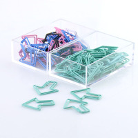 韩国创意回形针办公用品彩色文具回型针盒装书签曲别针