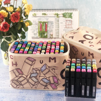 Touch双头马克笔套装168色美术生全套马克笔油性漫画水彩笔手绘设计彩笔30色套装动漫专用肤色绘画笔80色