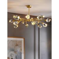 辛羽全铜轻奢吊灯后现代分子水晶灯客厅餐厅卧室网红2021年新款灯具饰