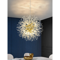 辛羽轻奢水晶吊灯蒲公英网红满天星衣帽间卧室现代简约房间萤火虫灯具