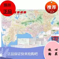 2019新版 深圳城区街道图(中英文 办公室挂图 双面 带拉杆 ) 深圳地图 深圳城区道