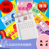 全套7册 幼小衔接天天练数字描红本 笔画笔顺偏旁部首汉字描红英语字母拼音描红幼儿园练习本儿童入学准备