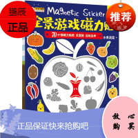 全景游戏磁力贴-水果蔬菜3-8岁儿童玩具创意游戏换装磁力贴 早教书动手动脑拼图益智游戏儿童思维训练