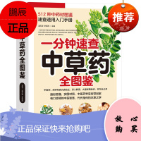 一分钟速查中草药全图鉴 中药材速查速用入门手册 512种中药材识别 中医基础理论 常用草药识别养生功