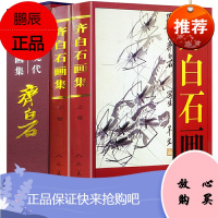 齐白石画集 上下卷礼盒彩印16开共2卷中国现代名家画集装饰画山水花鸟国画册全集虾蟹人