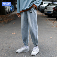 直筒长裤牛仔裤男潮牌胖子加肥大码休闲裤宽松束脚秋冬款港风裤子