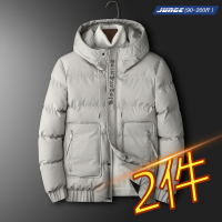 2020冬季连帽大码棉衣男口袋百搭外套棉服字母刺绣港风ins潮韩版