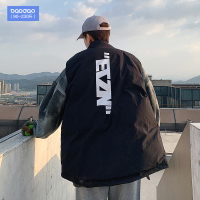 冬季港风后背字母印花马甲男潮牌宽松2020年新款背心潮流百搭外套