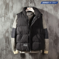 冬季立领棉马甲男潮牌ins胖子加肥大码背心坎肩韩版潮流马夹外套