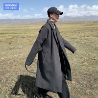 冬季英伦风中长款毛呢子大衣男士潮牌大码风衣2020年新款加厚外套