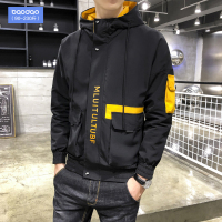 春秋冬季拼色工装外套男潮牌大码冲锋衣飞行员夹克韩版潮流棒球服