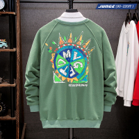 春秋季新款日系中性情侣大码原宿休闲运动卫衣男外套胖子潮牌潮流