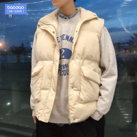 棉马甲男士秋冬季潮牌大码宽松背心外套日系工装立体口袋马夹潮流