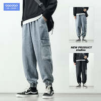 直筒束脚牛仔裤男秋冬款潮牌大码宽松工装裤韩版潮流百搭休闲长裤