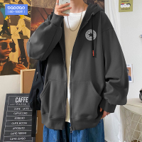 秋冬季韩版潮流上衣服装开衫套头夹克男加肥大码胖子宽松休闲外套