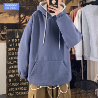 秋冬款袋鼠兜加绒卫衣男士潮牌ins宽松连帽大码上衣潮流百搭外套