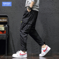 秋冬长裤日系休闲裤男士潮牌加肥大码工装裤宽松束脚韩版潮流裤子