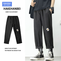 秋冬长裤裤子男士潮牌胖子九分西装裤宽松直筒休闲裤韩版潮流百搭