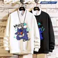 秋季新款卡通印花卫衣男套头加肥加大码外套胖子潮胖青年韩版潮流