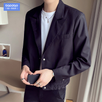纯色简约西服男秋冬季休闲外套潮牌大码上衣宽松帅气韩版潮流西装