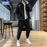运动套装男秋冬季韩版潮流帅气一套衣服搭配大码宽松休闲工装男装