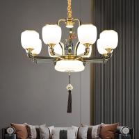 觅物新中式全铜吊灯客厅灯餐厅别墅大厅轻奢中山灯具大气新款禅意茶室