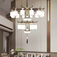 觅物新中式客厅吊灯别墅复式中国风餐厅书房卧室酒店复式挑高大吊灯
