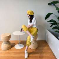 [80-150斤]棉麻休闲裤灯笼裤女高腰九分哈伦裤夏季宽松束脚裤