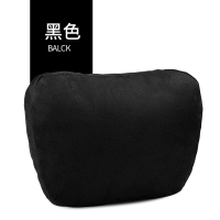敬平汽车头枕护颈枕适用奔驰迈巴赫一对车用靠枕颈枕座椅腰靠用品枕头 黑色[单个装] 平