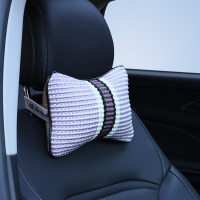 敬平汽车车用头枕驾驶靠枕脖子护颈颈椎枕小枕头颈部可爱一对脖枕座椅 浅紫一对 平