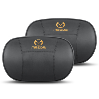 敬平马自达阿特兹汽车头枕CX-4马自达6睿翼 昂克赛拉车用腰靠垫护颈枕 带保健磁石头枕黑色一对