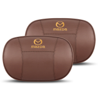 敬平马自达阿特兹汽车头枕CX-4马自达6睿翼 昂克赛拉车用腰靠垫护颈枕 带保健磁石头枕摩卡棕色一对 平