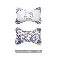 敬平HelloKitty汽车头枕护颈枕靠枕车用可爱卡通车载座椅枕头腰靠套装 超柔-漫画[单个] 平