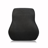 敬平汽车头枕记忆棉护颈枕大号通用舒适座椅枕头车用车载包围颈椎靠枕 STL记忆棉腰靠[黑色] 平