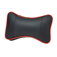 敬平适用于丰田凯美瑞RAV4荣放汉兰达普拉多车用靠枕护颈枕头 丰田黑红[头枕单个] 平